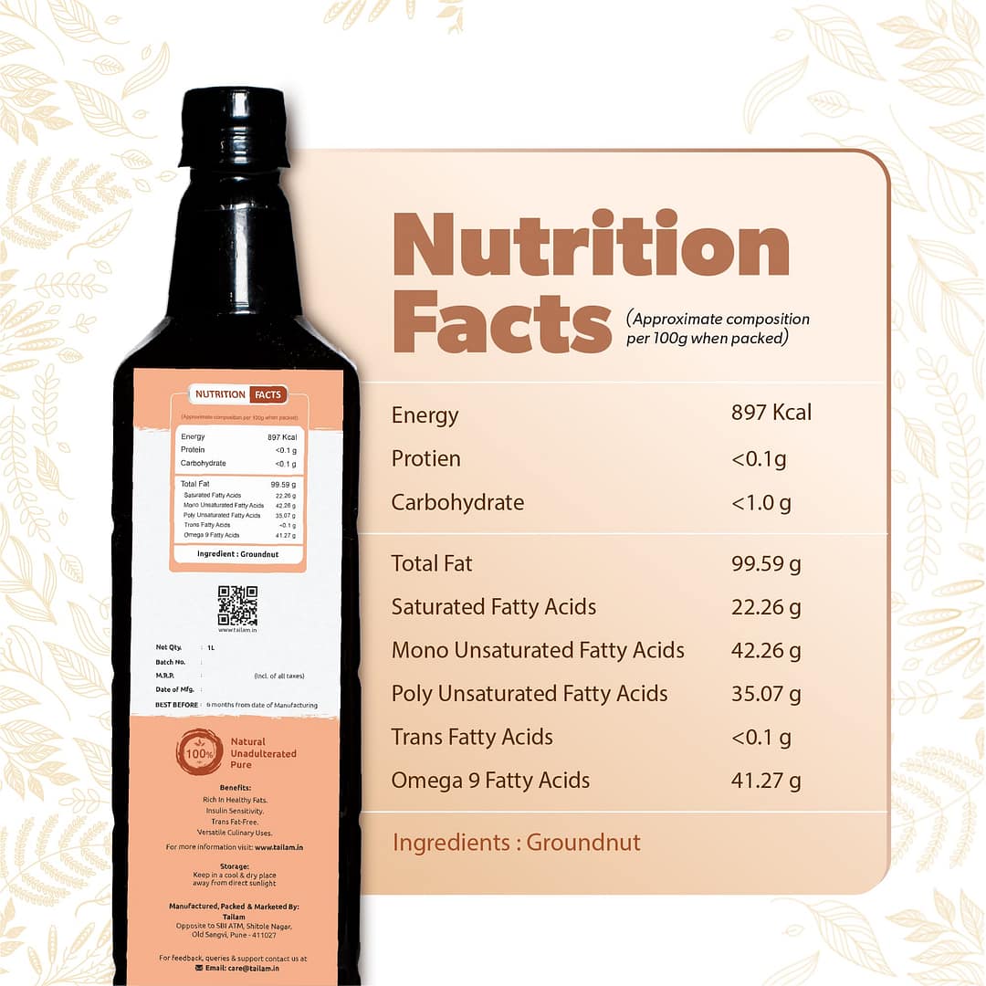 Tailam_Woodpressed_coldpressed_Nutrition_facts_Groundnut_oil_1ltr